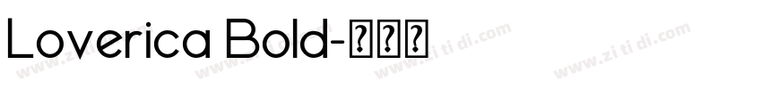 Loverica Bold字体转换